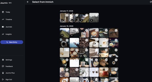 Journiv Immich Integration